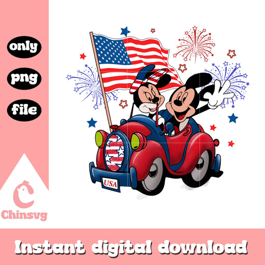 Mickey and Minnie png, mickey 4th of july png, 4th of july png