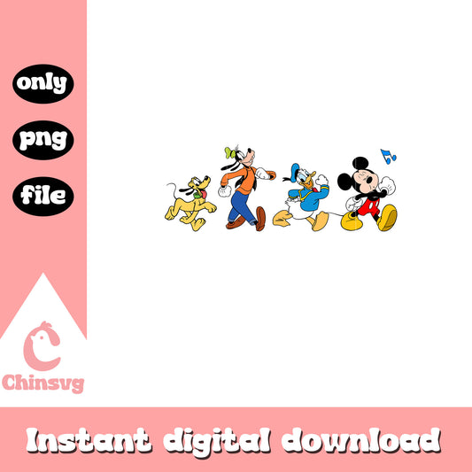 Mickey and friends abbey road png, friends png, disney cartoon png