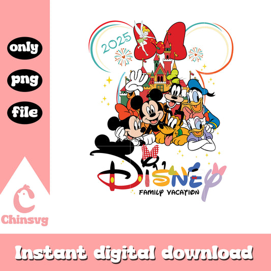 Mickey and friends disney family vacation png, mickey mouse png