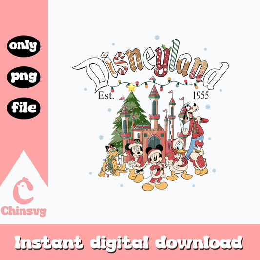 Mickey and friends disneyland 1955 png, mickey png, christmas png