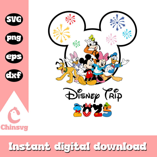 Mickey and friends disney trip 2025 svg, disney trip svg