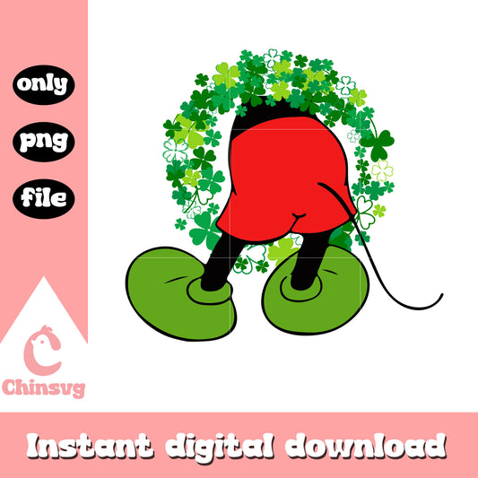 Mickey ass shamrock circle png, happy saint patricks day png