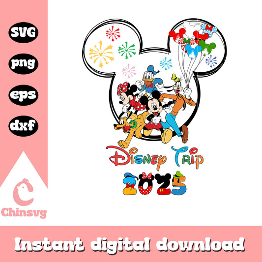 Mickey balloon disney trip svg, disney trip svg, mickey svg