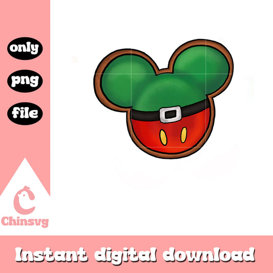 Mickey christmas gnome color png, christmas decorations png