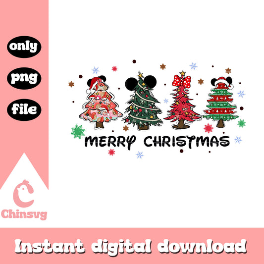 Mickey christmas tree design png, disney christmas village png