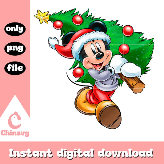 Mickey christmas tree png, christmas disney png, mickey mouse png