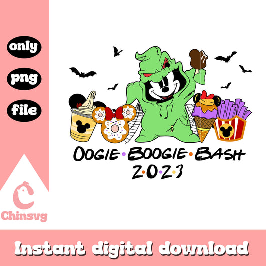Mickey cosplay oogie boogie bash 2023 png, mickey mouse png, oogie boogie png