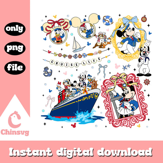 Mickey cruise life wall mirror png, mirror mickey captain png