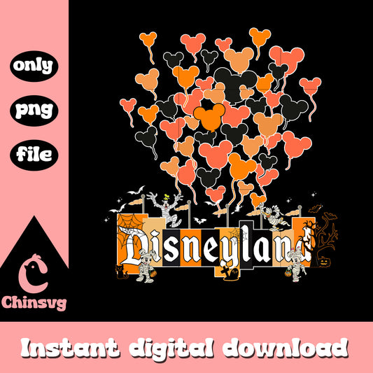 Mickey disney ear balloons clipart png, halloween decorations png