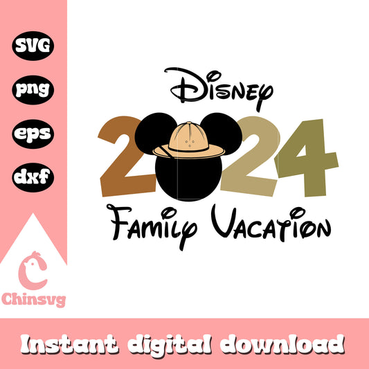 Mickey disney family vacation 2024 design svg, mickey head svg