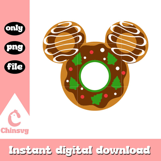 Mickey ears christmas cake design png, mickey mouse ears png
