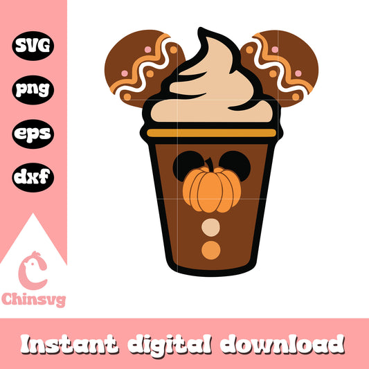 Mickey ears coffee halloween svg, mickey mosue ears svg, disney svg