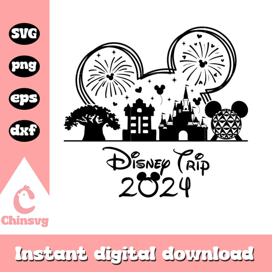 Mickey ears disney trip 2024 svg, mickey ears svg, disney trip svg