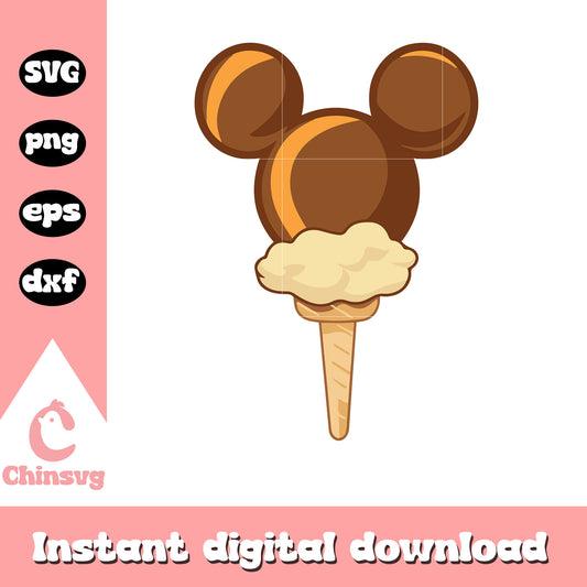 Mickey ears ice cream svg, mickey mouse head svg, mickey mouse svg
