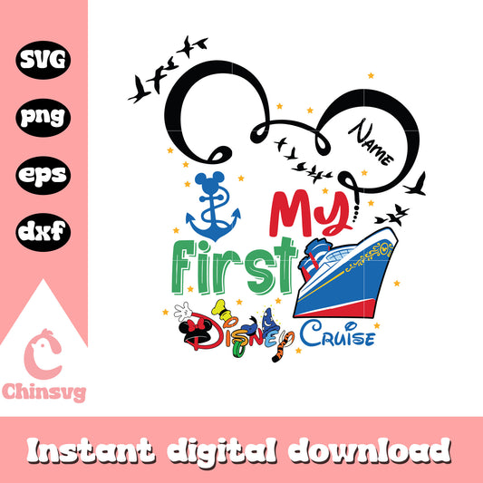 Mickey ears my first disney cruise svg, disney cruise svg