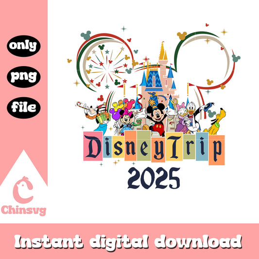 Mickey face design disney trip 2025 png, disney trip png