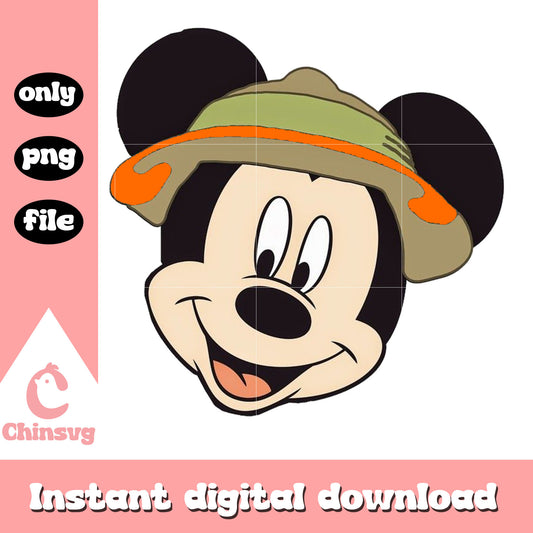 Mickey face disney safari design png, mickey disney movie png