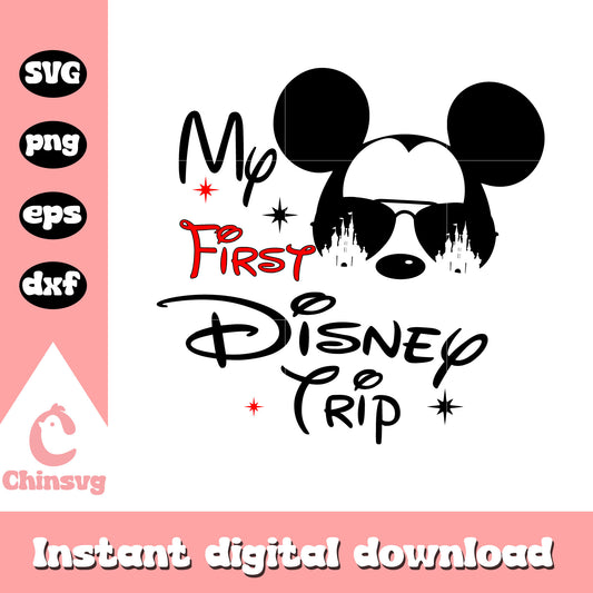 Mickey face my first disney trip svg, mickey face svg, disney svg