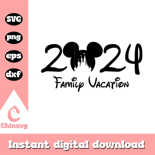 Mickey family vacation 2024 svg, mickey head svg, mickey mouse svg