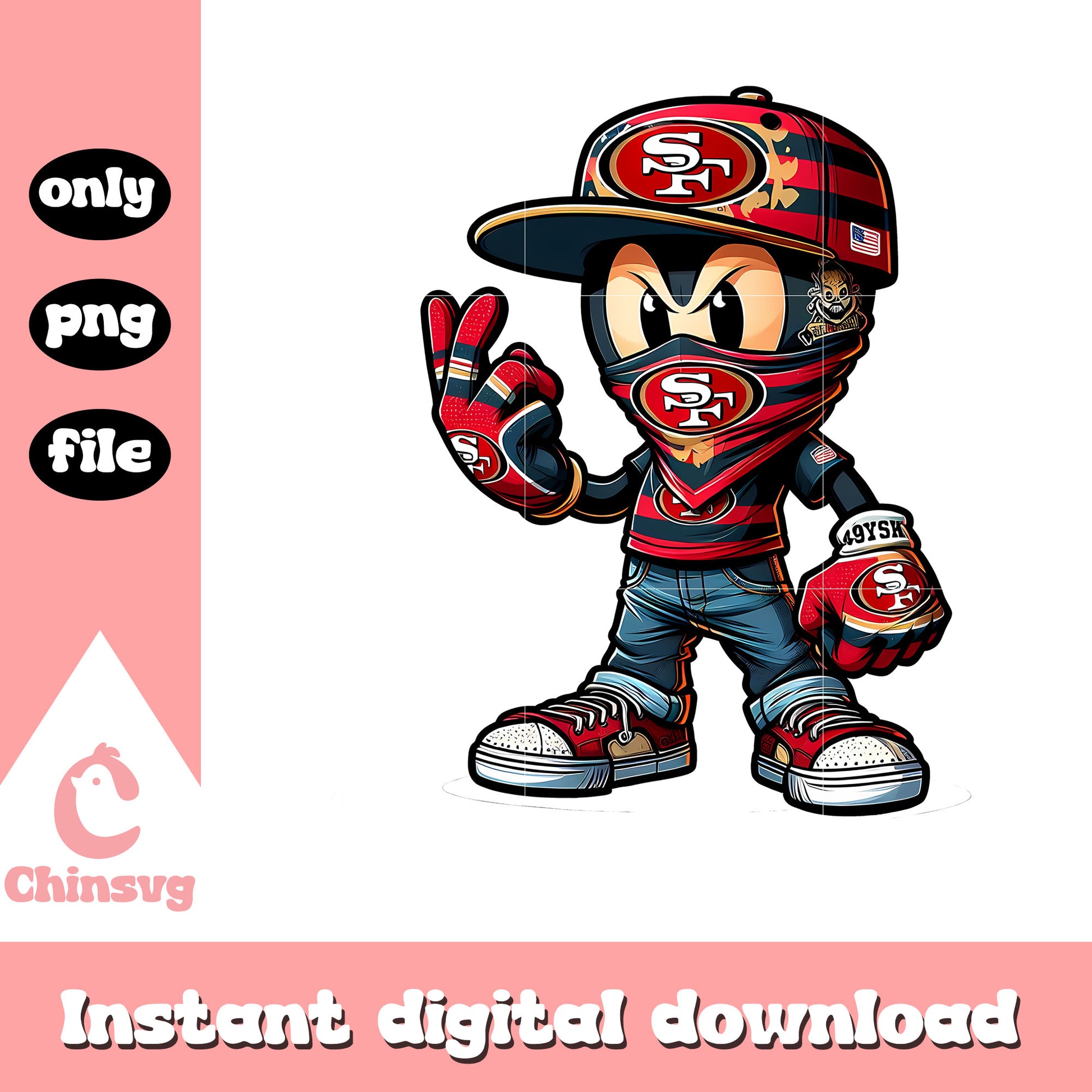 Mickey francisco 49ers logo png, 49ers nfl football​​​ png