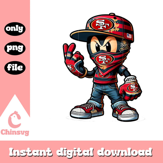 Mickey francisco 49ers logo png, 49ers nfl football​​​ png
