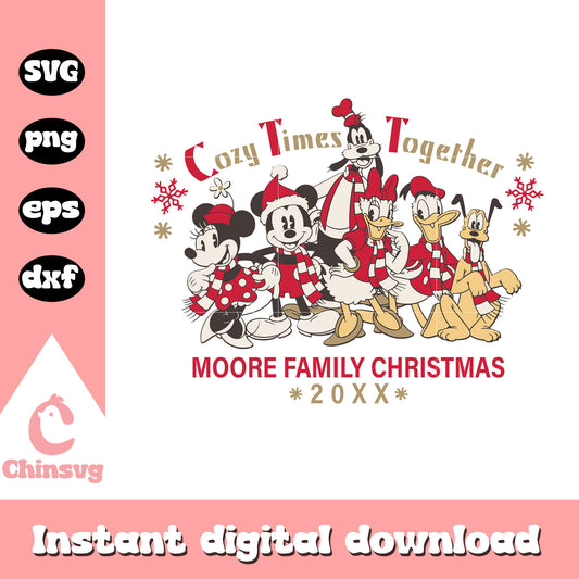 Mickey friend cozy times together christmas svg, mickey and friends​ svg