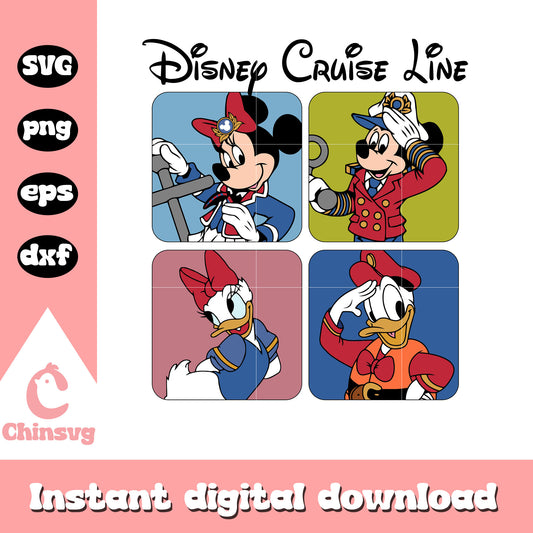 Mickey friends disney cruise line svg, mickey mouse characters