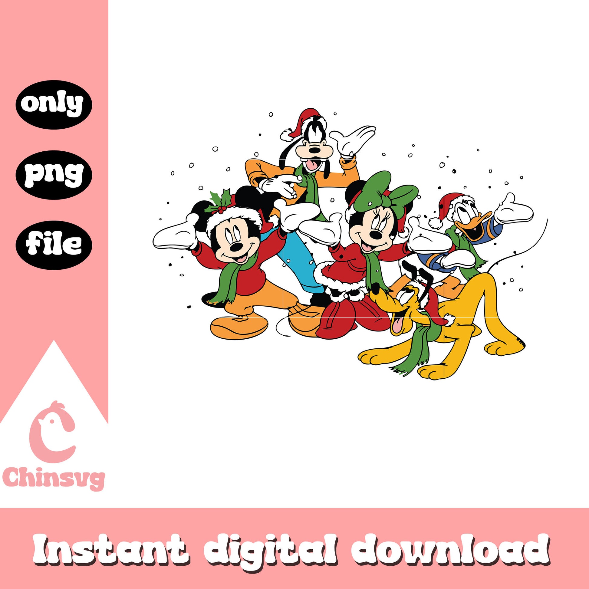 Mickey friends have fun for christmas png, disney best friends png