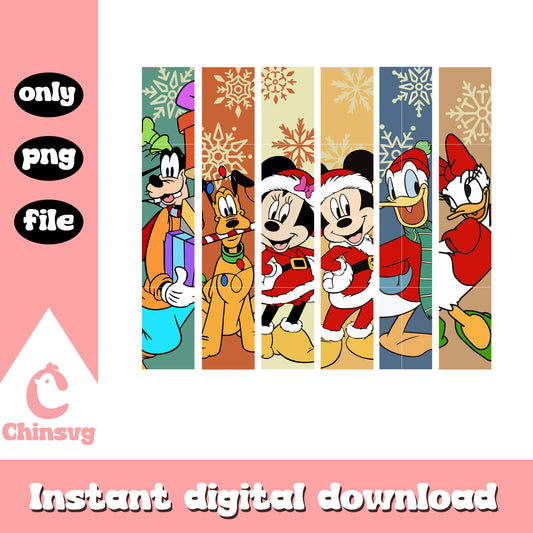 Mickey friends santa claus christmas png, mickey and friends png