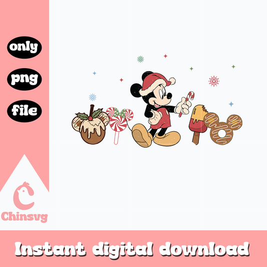 Mickey gingerbread christmas png, mickey png, christmas png