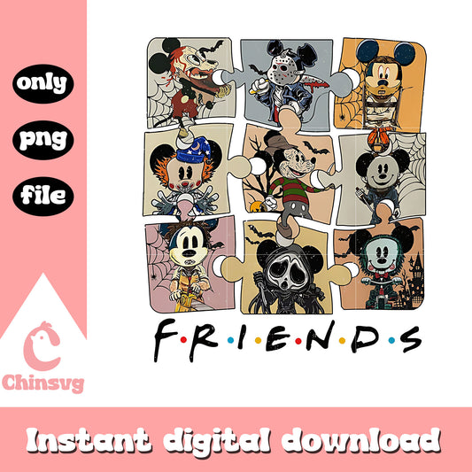Mickey halloween killers friends png, halloween movie characters png