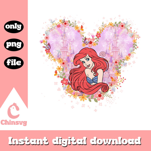 Mickey head ariel princess png, disney princess png, disney png