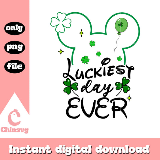 Mickey head costume luckies day ever png, patrick's day png