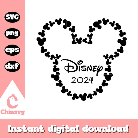 Mickey head disney trip 2024 design svg, mickey head svg