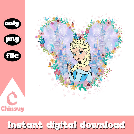 Mickey head flower elsa queen png, frozen png, elsa png
