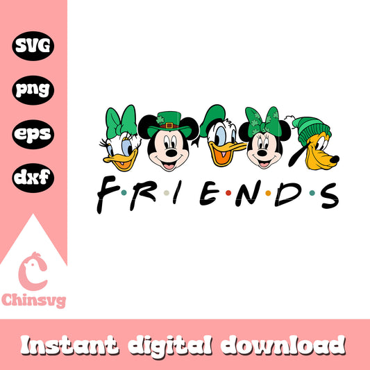 Mickey head friends st patrick's day svg, st patrick's day svg
