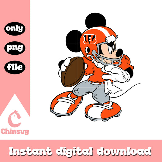 Mickey in team cincinnati bengals png, cincinnati bengals nfl png