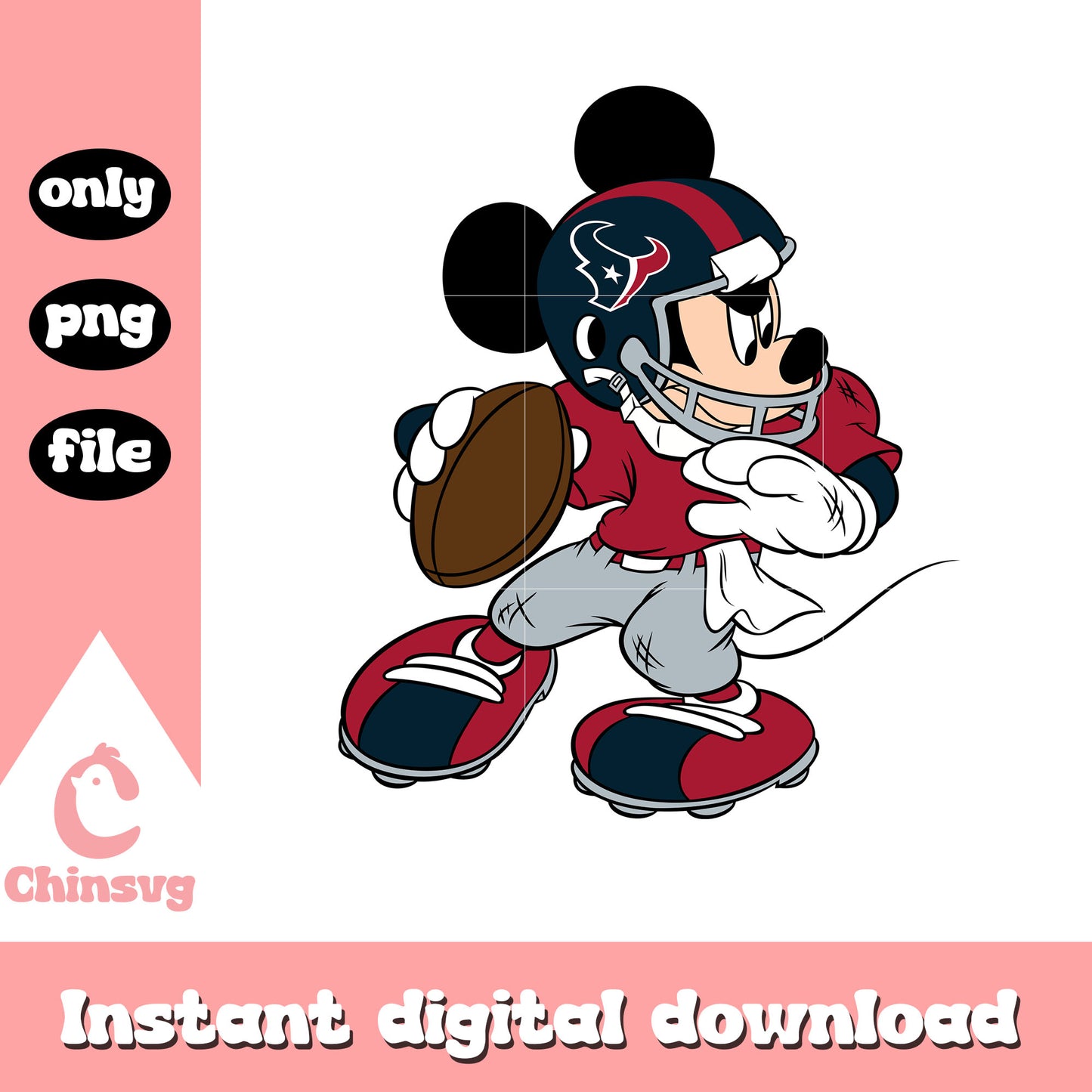 Mickey in team houston texans png, houston texans nfl png
