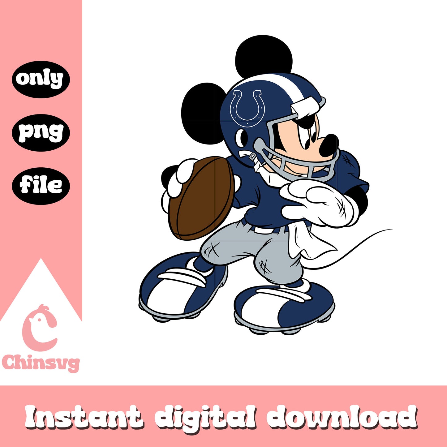 Mickey in team indianapolis colts png, indianapolis colts nfl png