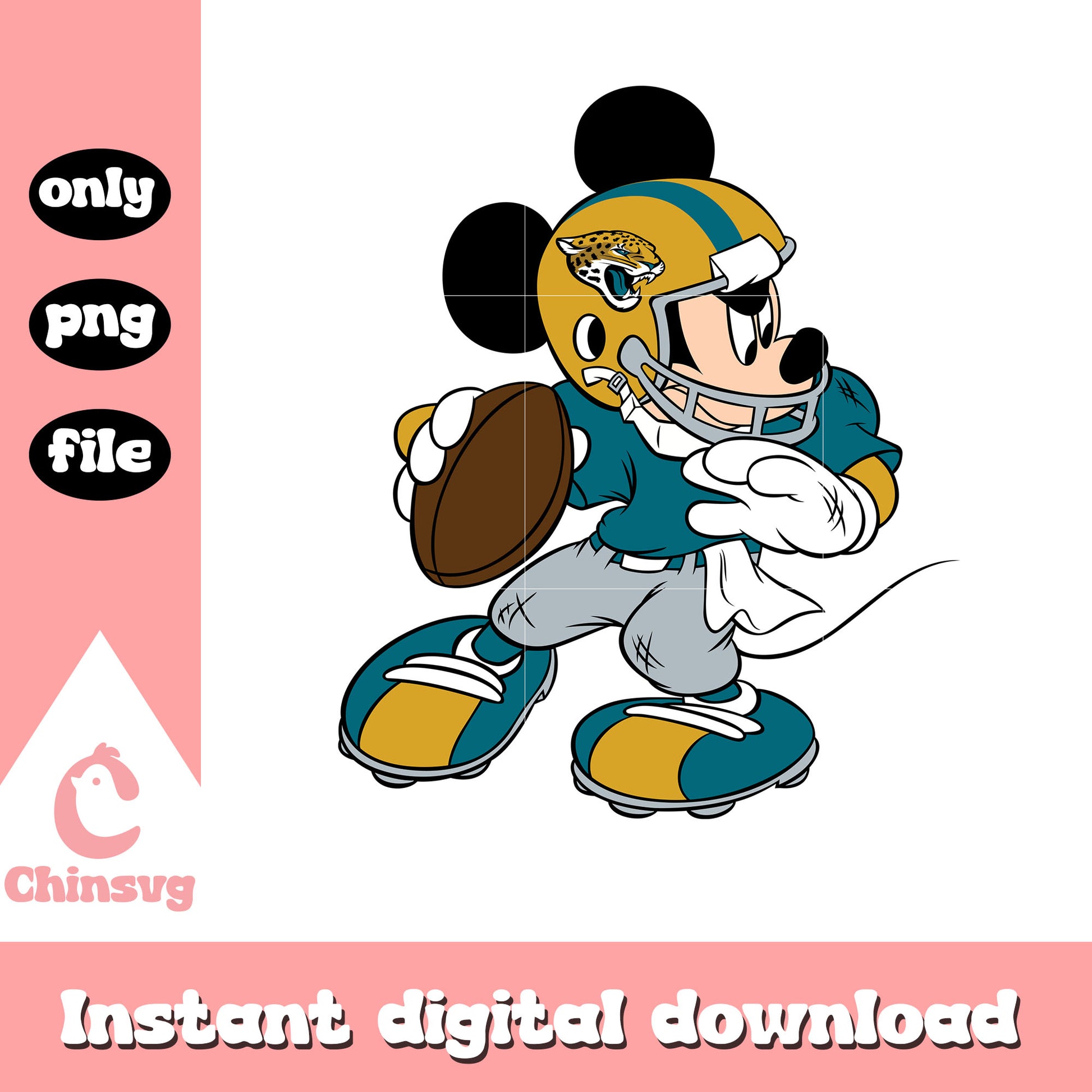 Mickey in team jacksonville jaguars png, jacksonville jaguars nfl png