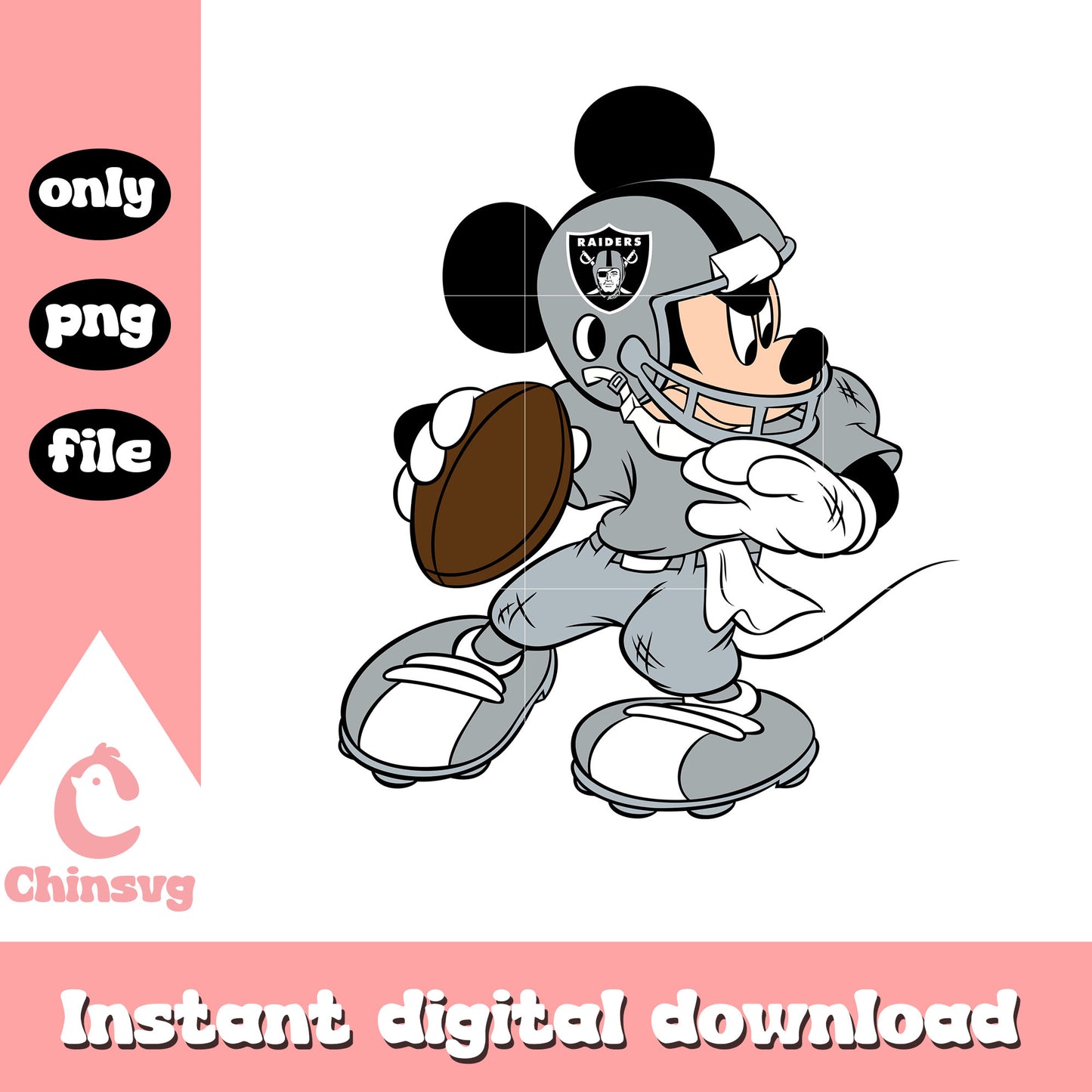 Mickey in team las vegas raiders png, las vegas raiders nfl png