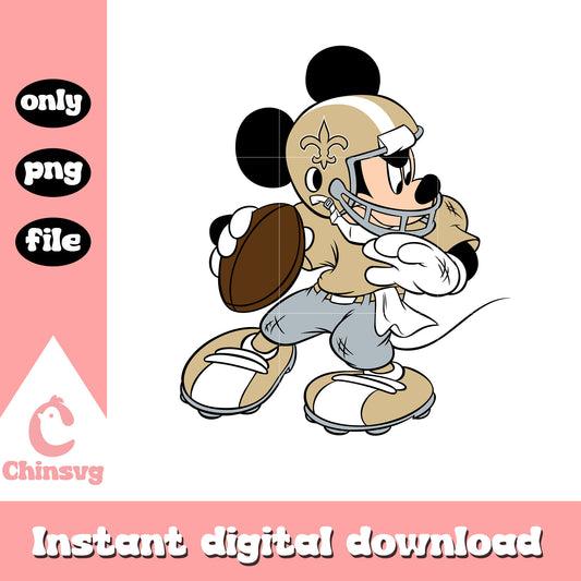 Mickey in team new orleans saints png, new orleans saints nfl png