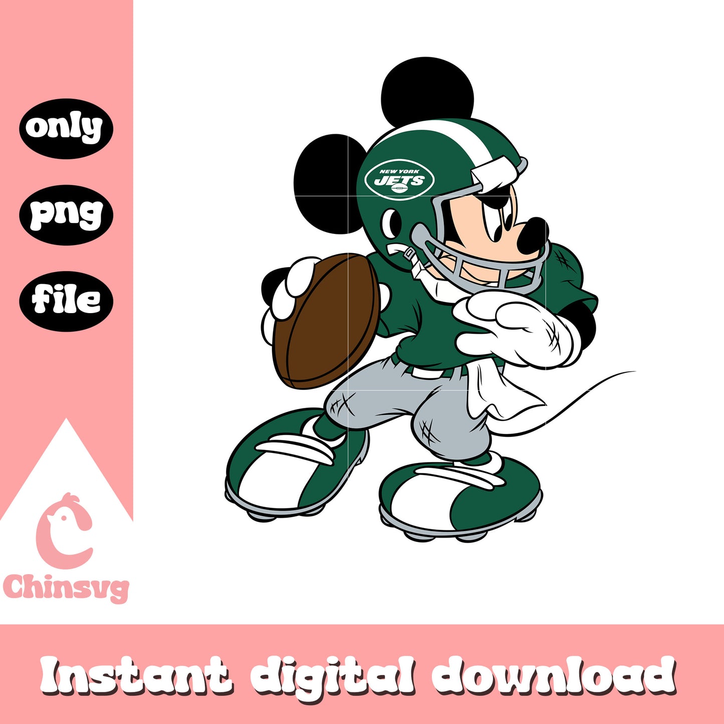 Mickey in team new york jets png, new york jets nfl png