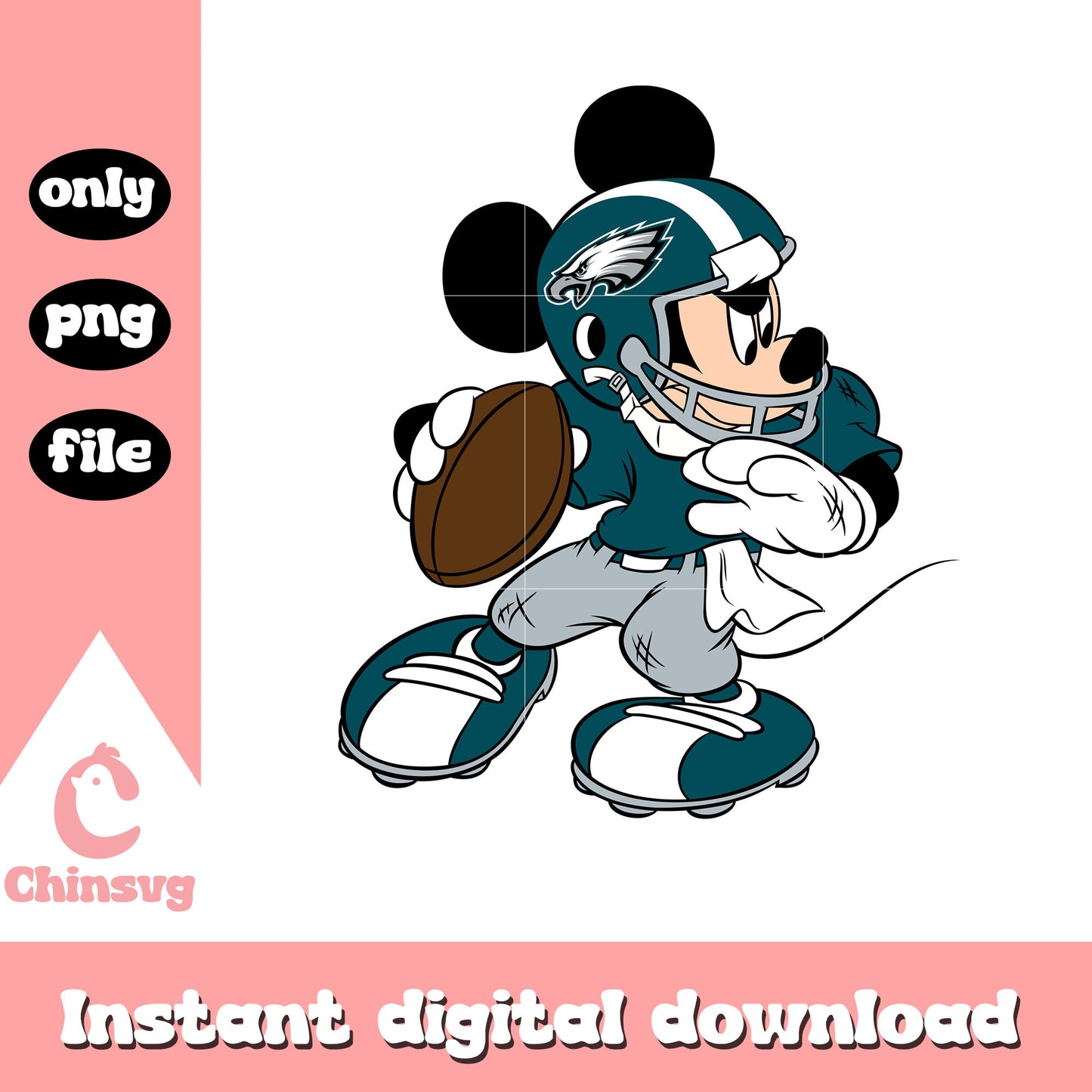 Mickey in team philadelphia eagles png, philadelphia eagles nfl png