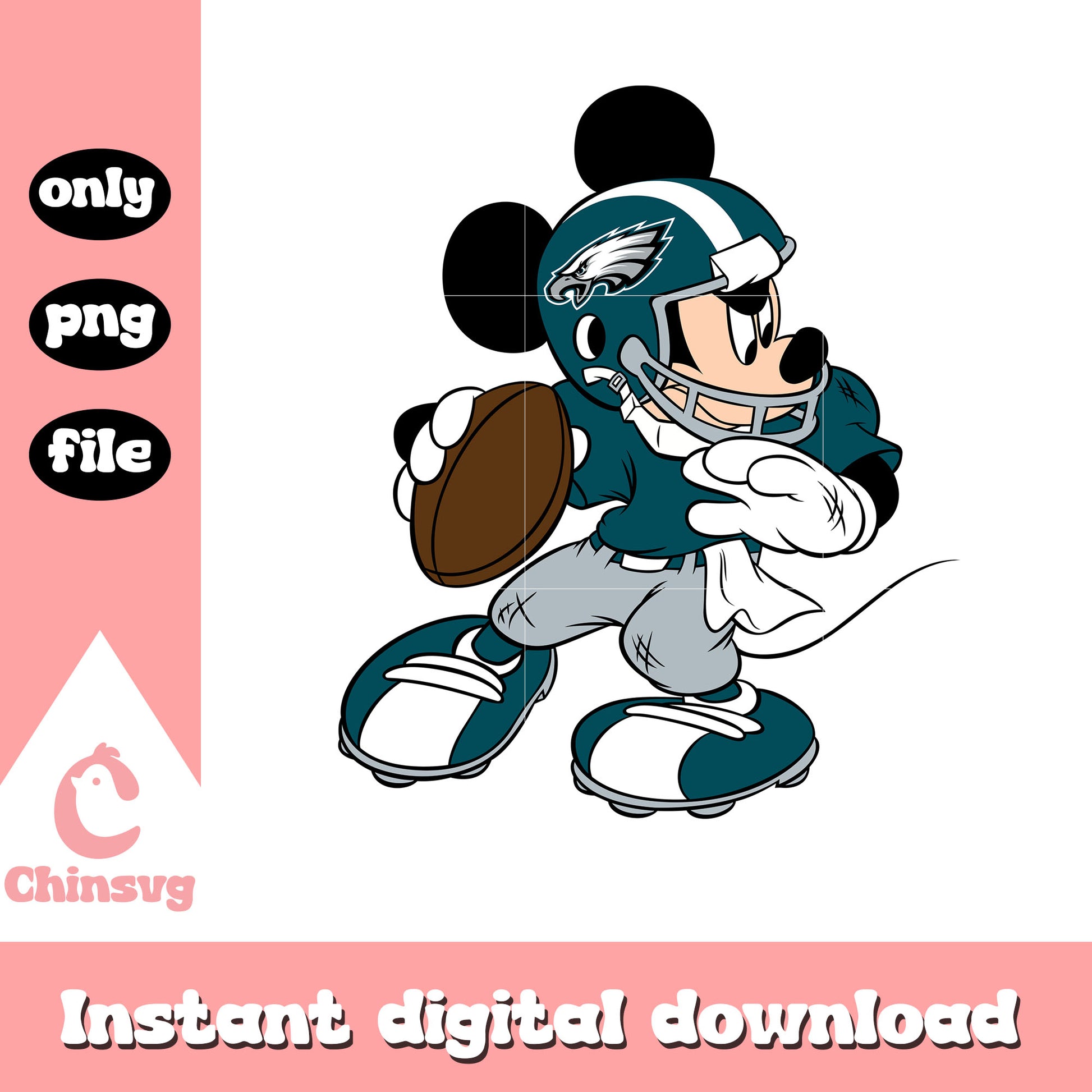 Mickey in team philadelphia eagles png, philadelphia eagles nfl png