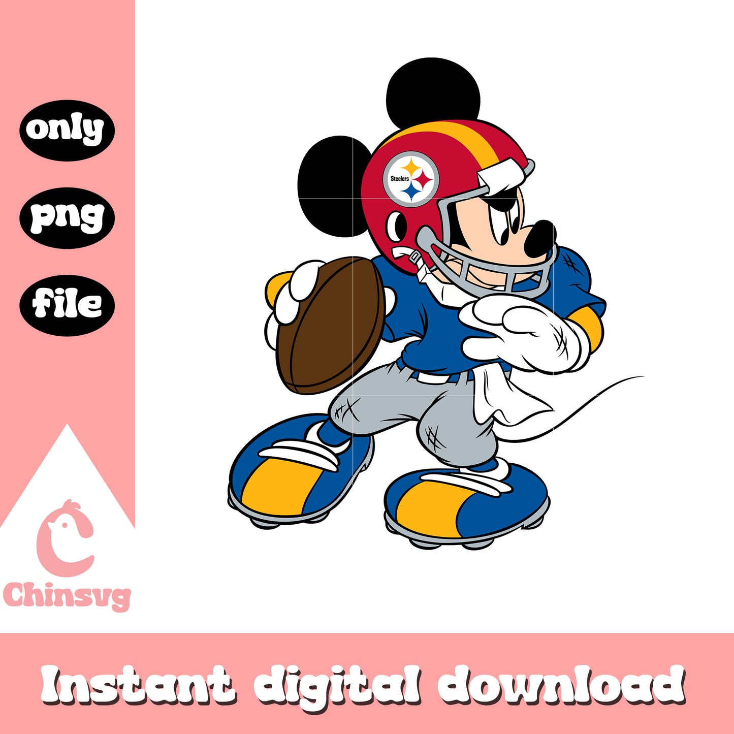 Mickey in team pittsburgh steelers png, pittsburgh steelers nfl png