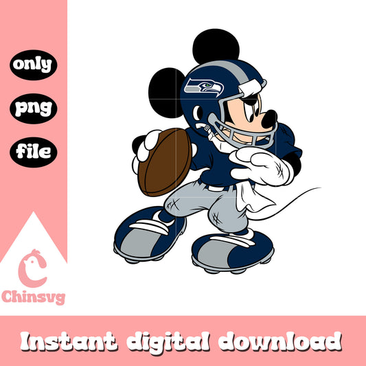 Mickey in team seattle seahawks png, seattle seahawks nfl png