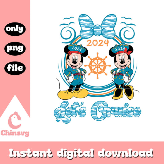 Mickey let's cruise 2024 png, disney cruise png, disney png