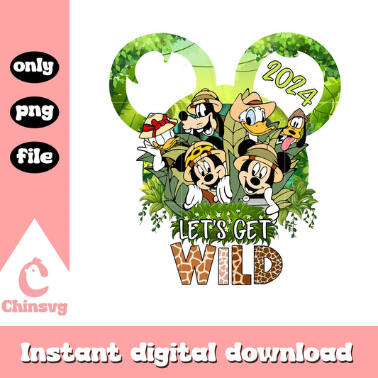 Mickey let's get wild 2024 png, disney animal kingom png, disney png