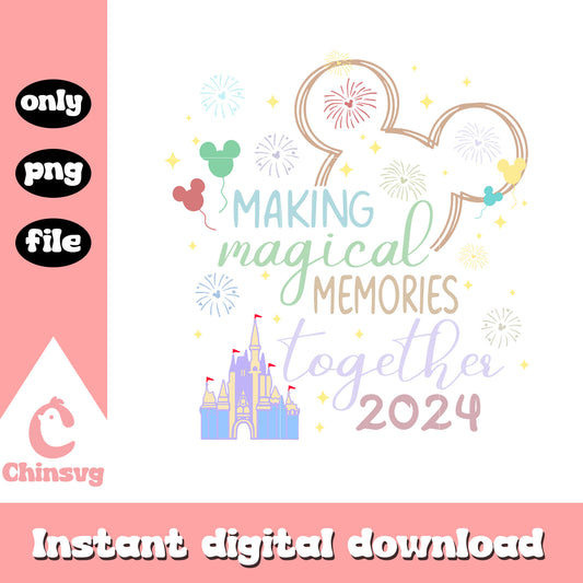 Mickey making magical memories together png, mickey head png